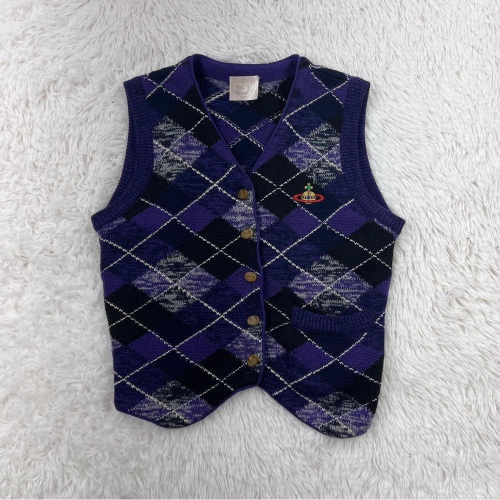 Vivienne Westwood Vintage 1994 McPoiret Argyle Knit Vest